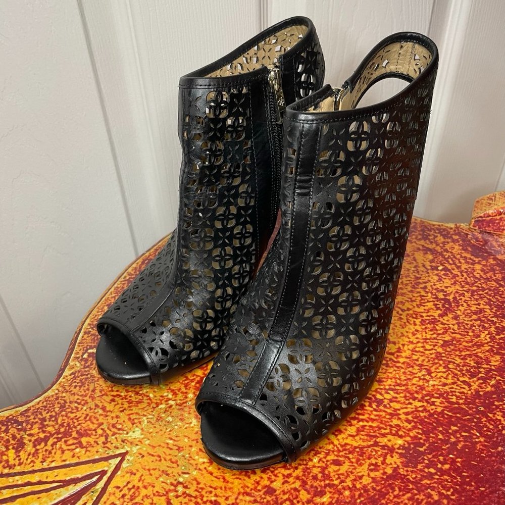 Ann Taylor Black Leather High Heel